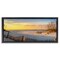 Stupell Industries Panoramic Coastal Beach Sunrise Framed Floater Canvas Wall Art
